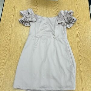 Do+Be Tan Off the Shoulder Mini Dress Size Large